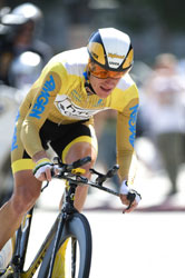 Michael Rogers was second in the ATOC stage 7 ITT, but extended his lead overall