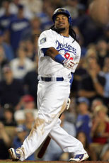 Manny Ramirez models the latest in baggy baseball clothes