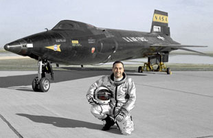 X-15 and Pete Knight, holders of fastest manned spacecraft record