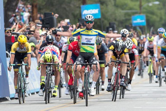 Peter Sagan barely finishes third to win the Amgen Tour