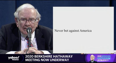 Warren Buffett: never bet against America